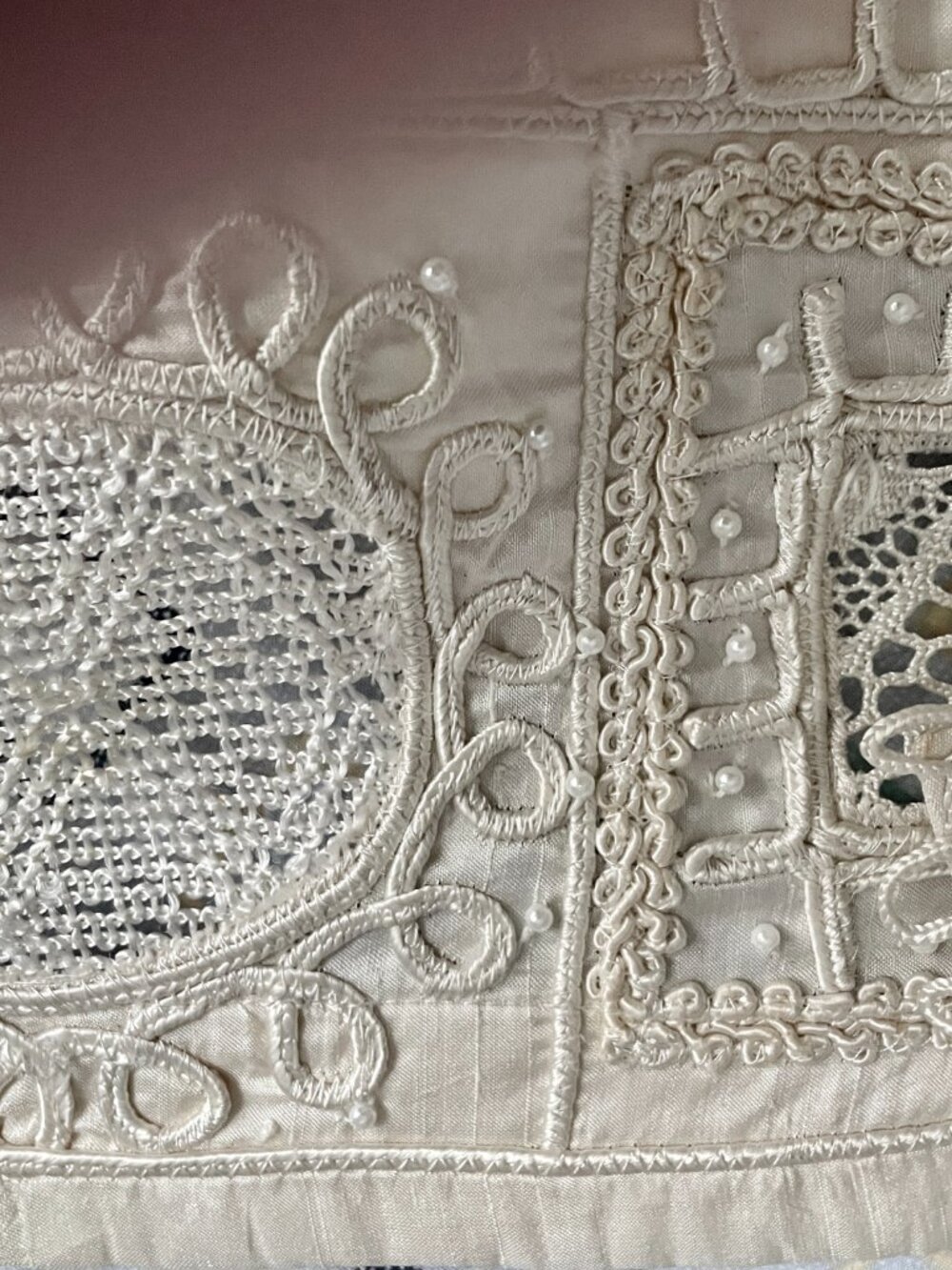 Ivory Silk Jacket - Picture 7 of 8